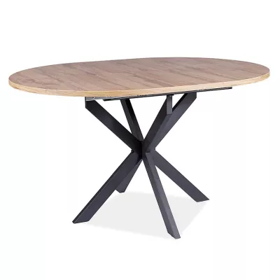 Rozkládací jídelní stůl EVELIO - dub artisan / černý