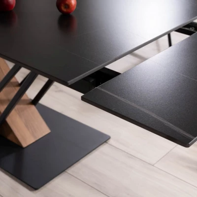 Designový rozkládací stůl FARES - černý / jasan