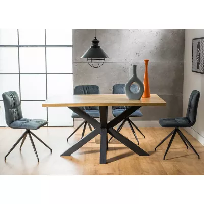 Designový jídelní stůl MARTIN 2 - 150x90, dub / černý