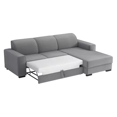 Rohová sedačka na každodenní spaní ROSLYN - modrá, levý roh