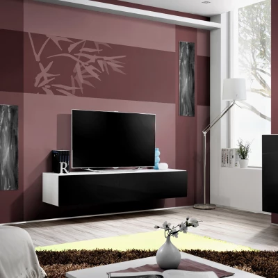 TV stolek FREYA - bílý / černý