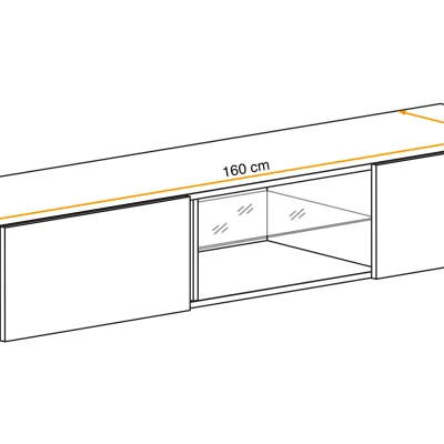 Televizní stolek FREYA - černý