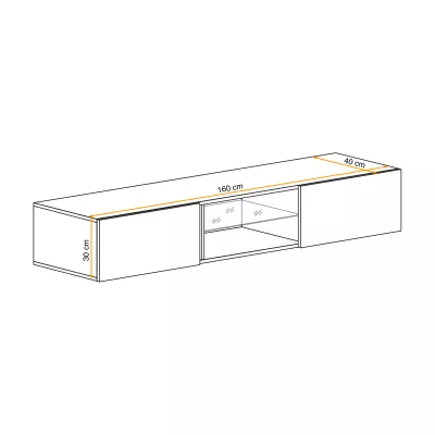 Televizní stolek FREYA - černý