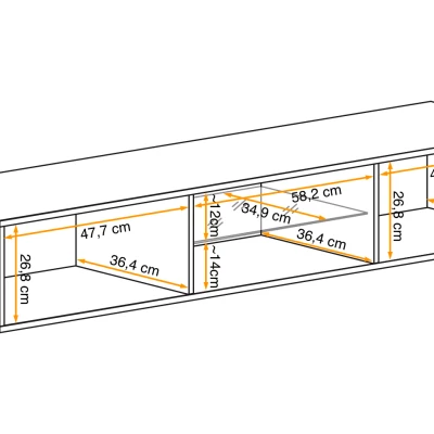 Televizní stolek FREYA - černý