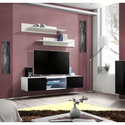 Televizní stolek FREYA - bílý / černý