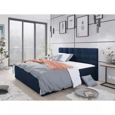 Hotelová postel s úložným prostorem 140x200 BALJA 2 - modrá + topper ZDARMA