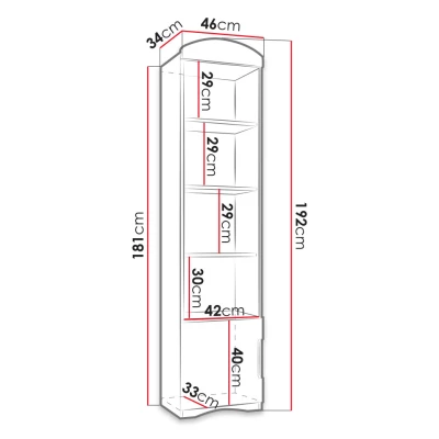 Regál do dětského pokoje RODOLFO - bílý