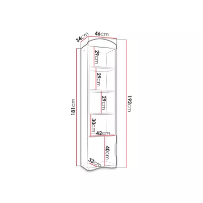Regál do dětského pokoje RODOLFO - bílý