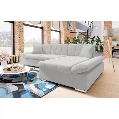 Moderní rohová sedačka HARUKA - světlá šedá, pravý roh