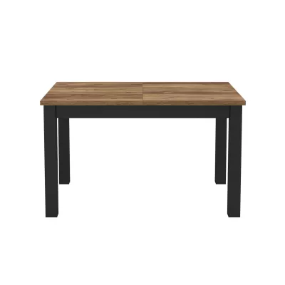 Rozkládací jídelní stůl OKAL - 130-175 cm, appenzelský smrk / černý