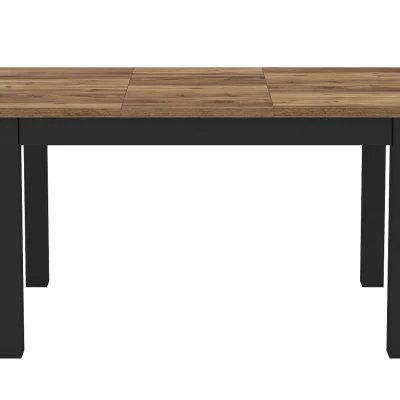 Rozkládací jídelní stůl OKAL - 130-175 cm, appenzelský smrk / černý