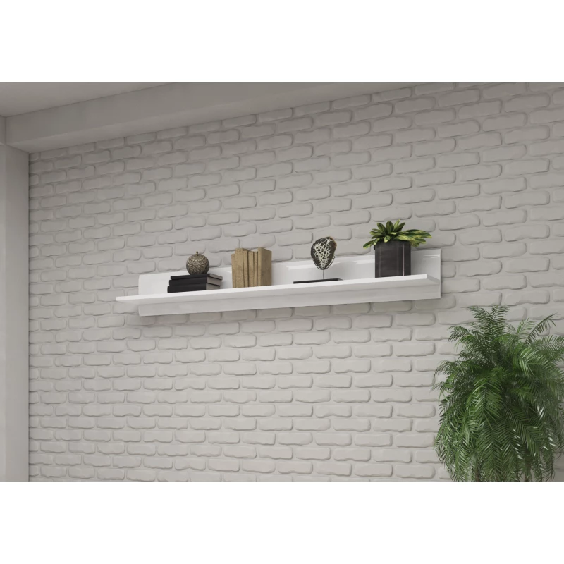 Krátká nástěnná police IVA - bílá