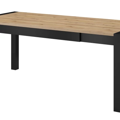 Rozkládací jídelní stůl SONJA - 160-240 cm, dub taurus / černý
