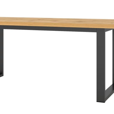 Rozkládací jídelní stůl GEJFUN - dub wotan / kovové nohy