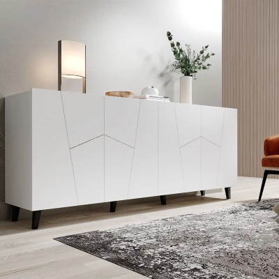 Komoda s dvířky LOLETA - bílá