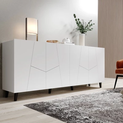 Komoda s dvířky LOLETA - bílá