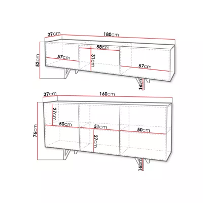 Obývací sestava ROANA - bílá / lesklá bílá