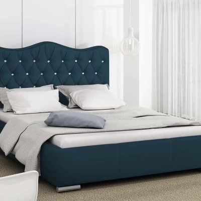 Čalouněná manželská postel 160x200 SALVADORA - grafitová 2