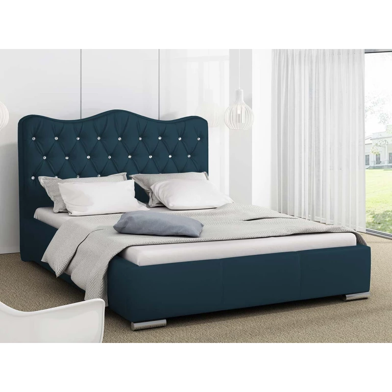 Čalouněná manželská postel 160x200 SALVADORA - grafitová 2