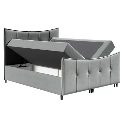 Hotelová dvoulůžková postel 180x200 MORISA - hořčicová + topper ZDARMA