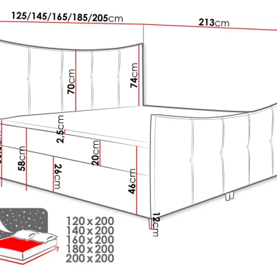 Hotelová jednolůžková postel 120x200 MORISA - hořčicová + topper ZDARMA