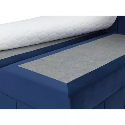 Hotelová dvojlůžková postel 200x200 RUFIO - šedá + topper ZDARMA