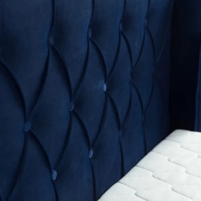 Hotelová dvojlůžková postel 140x200 RUFIO - šedá + topper ZDARMA