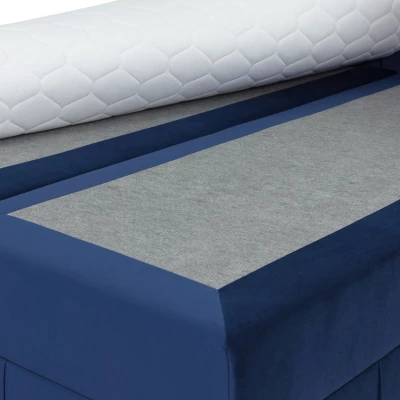 Hotelová dvojlůžková postel 160x200 RUFIO - béžová + topper ZDARMA