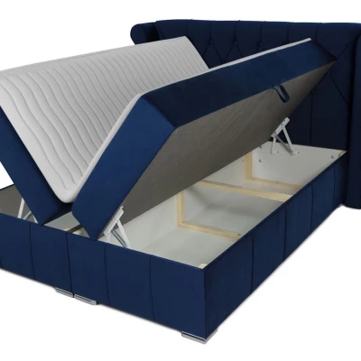 Hotelová dvojlůžková postel 160x200 RUFIO - béžová + topper ZDARMA