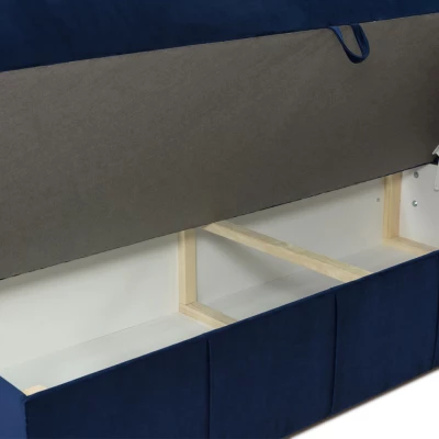 Hotelová dvojlůžková postel 140x200 RUFIO - šedá + topper ZDARMA