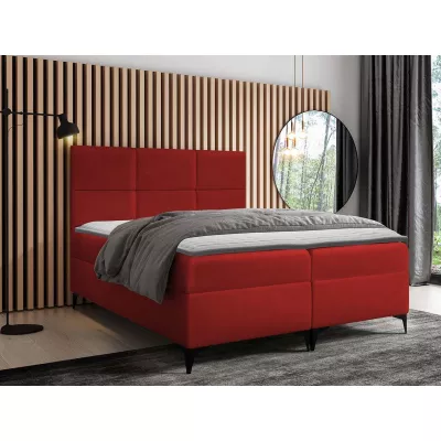 Americká manželská postel 140x200 NIEVE - červená + topper ZDARMA