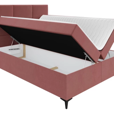 Americká manželská postel 140x200 NIEVE - šedá + topper ZDARMA