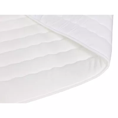 Americká jednolůžková postel 90x200 VITORIA MINI - bílá ekokůže, pravé provedení + topper ZDARMA