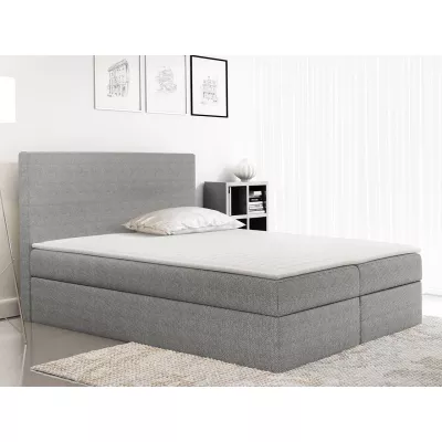 Kontinentální dvoulůžková postel 160x200 MARICELA - šedá + topper ZDARMA