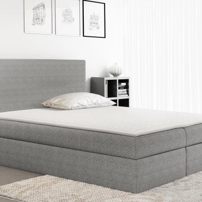 Kontinentální jednolůžková postel 120x200 MARICELA - šedá + topper ZDARMA