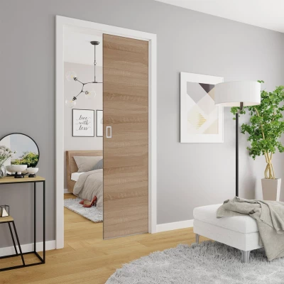 Posuvné dveře do pouzdra SALMA - 80 cm, dub sonoma