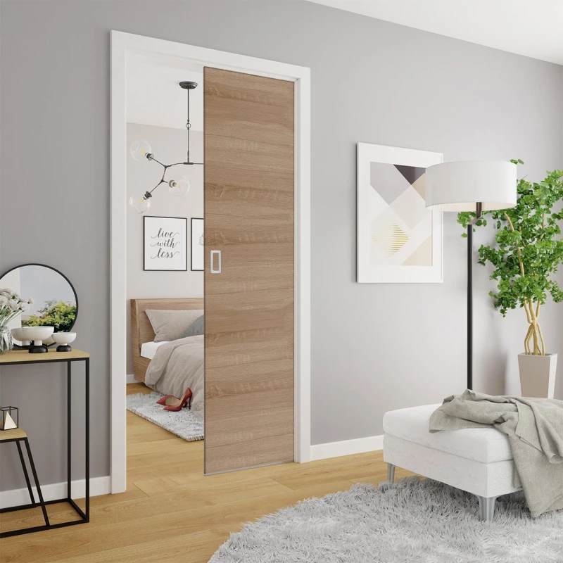 Posuvné dveře do pouzdra SALMA - 80 cm, dub sonoma