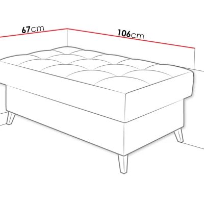 Taburet OKLAHOMA - červený