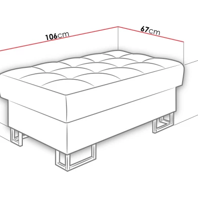 Taburetka do obývacího pokoje COLUMBUS - světlá zelená
