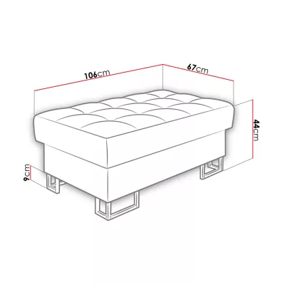 Taburetka do obývacího pokoje COLUMBUS - světlá zelená