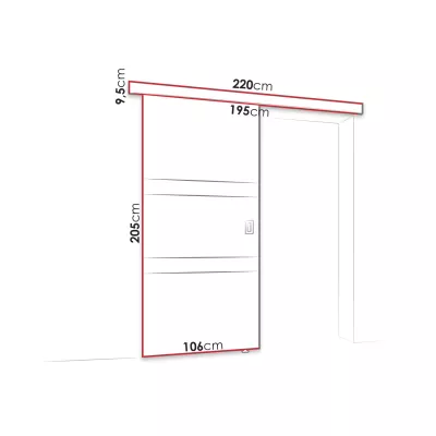 Posuvné interiérové dveře se zrcadlem OLIVERIO - 100 cm, bílé
