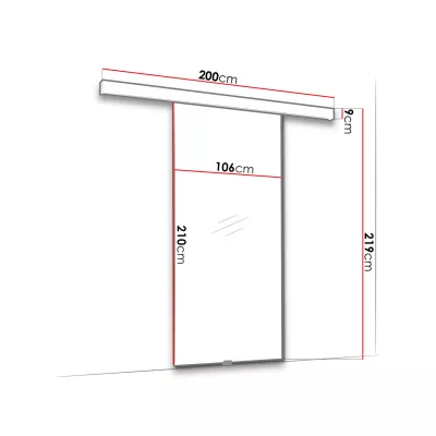 Interiérové posuvné skleněné dveře MARISOL 2 - 100 cm, pískované