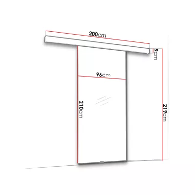 Interiérové posuvné skleněné dveře MARISOL 1 - 90 cm, čiré