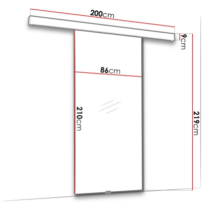 Interiérové posuvné skleněné dveře MARISOL 1 - 80 cm, čiré