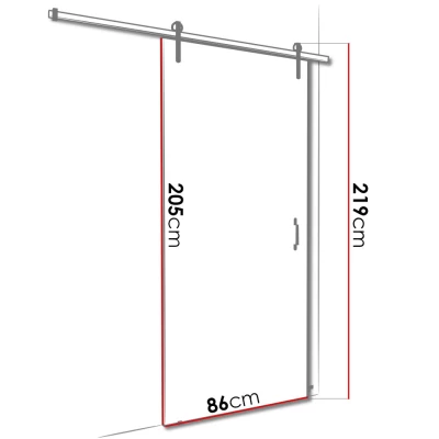 Posuvné interiérové dveře XAVIER 5 - 80 cm, jasan tmavý