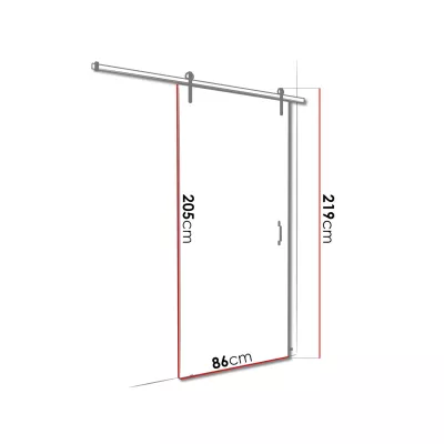 Posuvné interiérové dveře XAVIER 5 - 80 cm, jasan tmavý