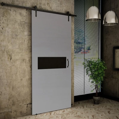 Posuvné interiérové dveře XAVIER 3 - 90 cm, černé / antracitové