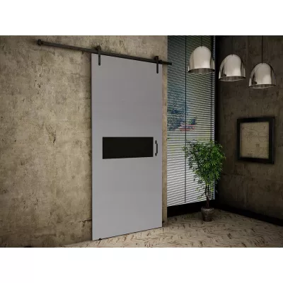 Posuvné interiérové dveře XAVIER 3 - 90 cm, černé / antracitové