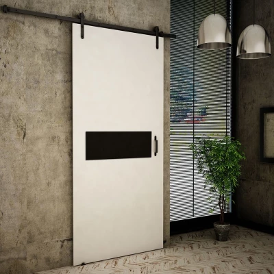 Posuvné interiérové dveře XAVIER 3 - 80 cm, černé / bílé