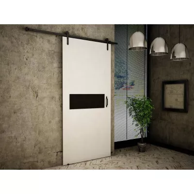 Posuvné interiérové dveře XAVIER 3 - 100 cm, černé / bílé